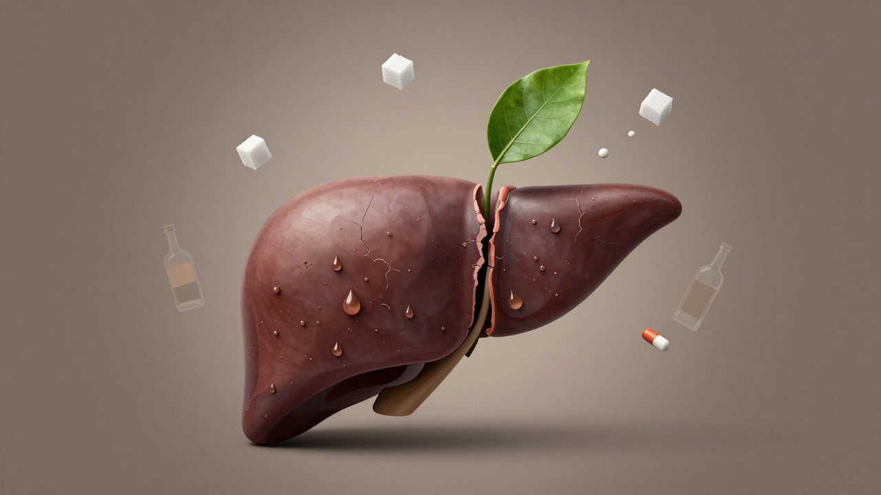Печень с жировыми отложениями, из которой уходят вредные привычки, появляется лист