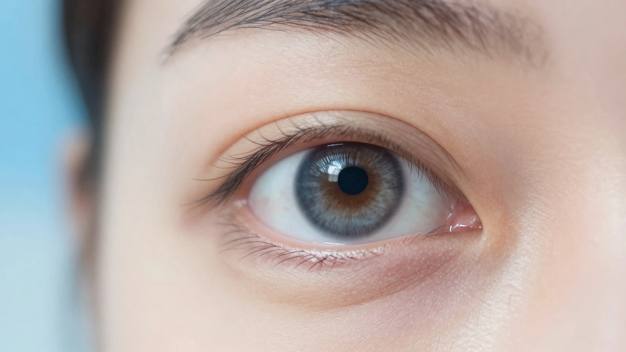 Крупный план здорового глаза с четким фокусом и светом