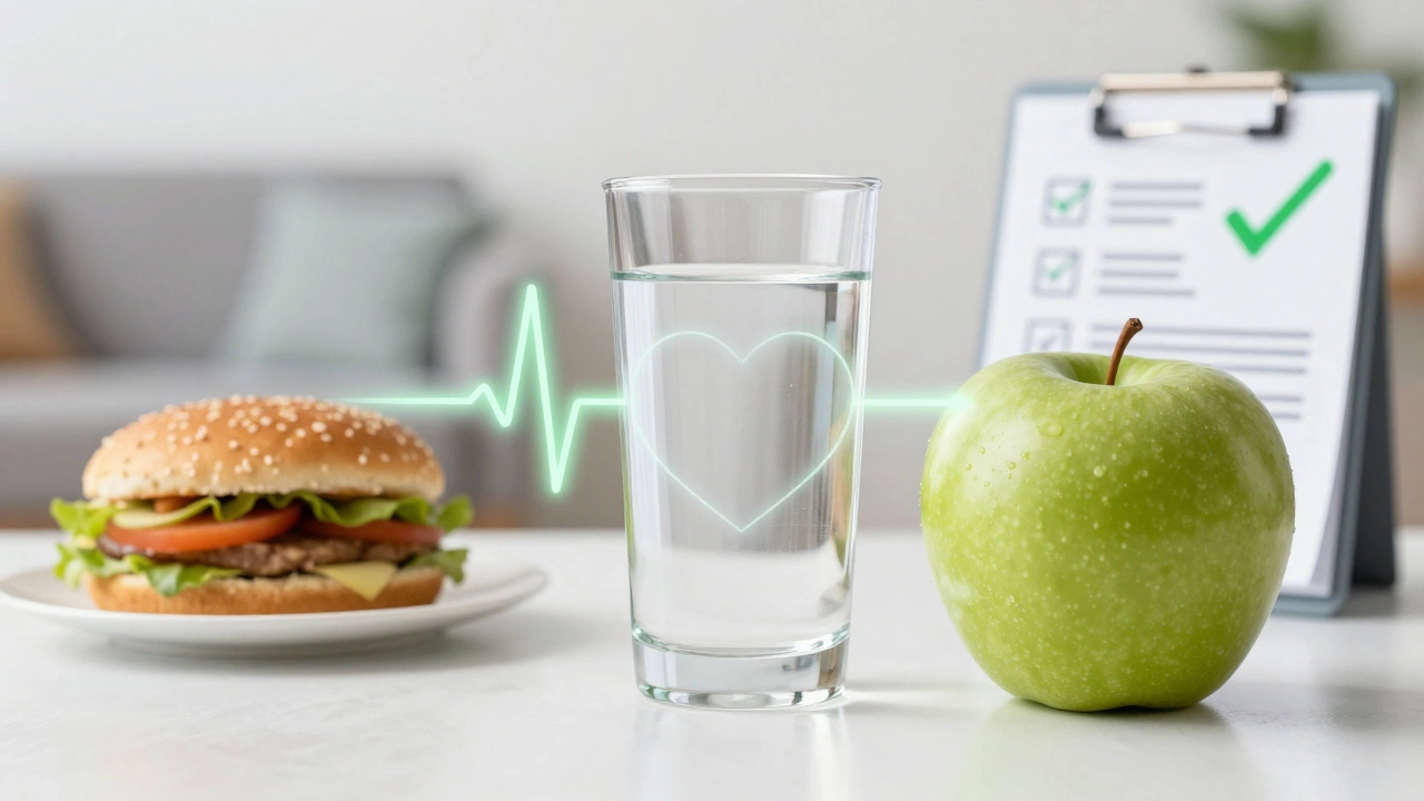 Символическое изображение здорового образа жизни и положительных результатов анализов