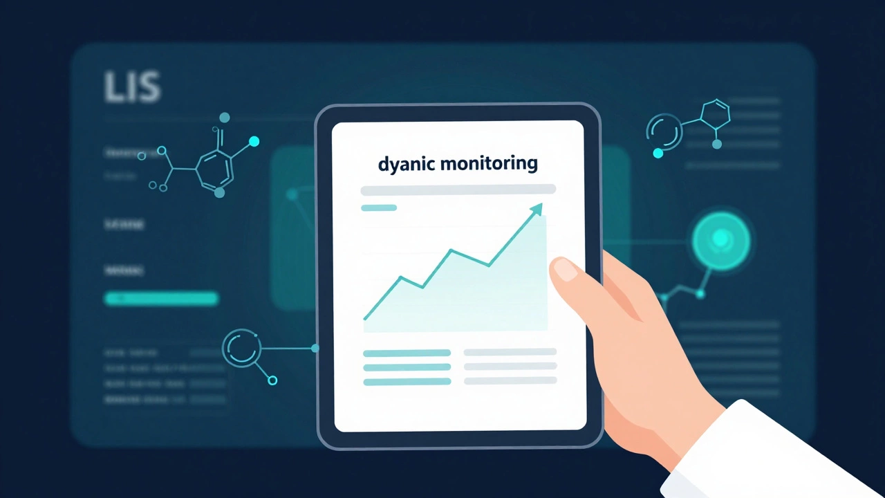 Врач изучает результаты анализов на цифровом планшете для постановки диагноза